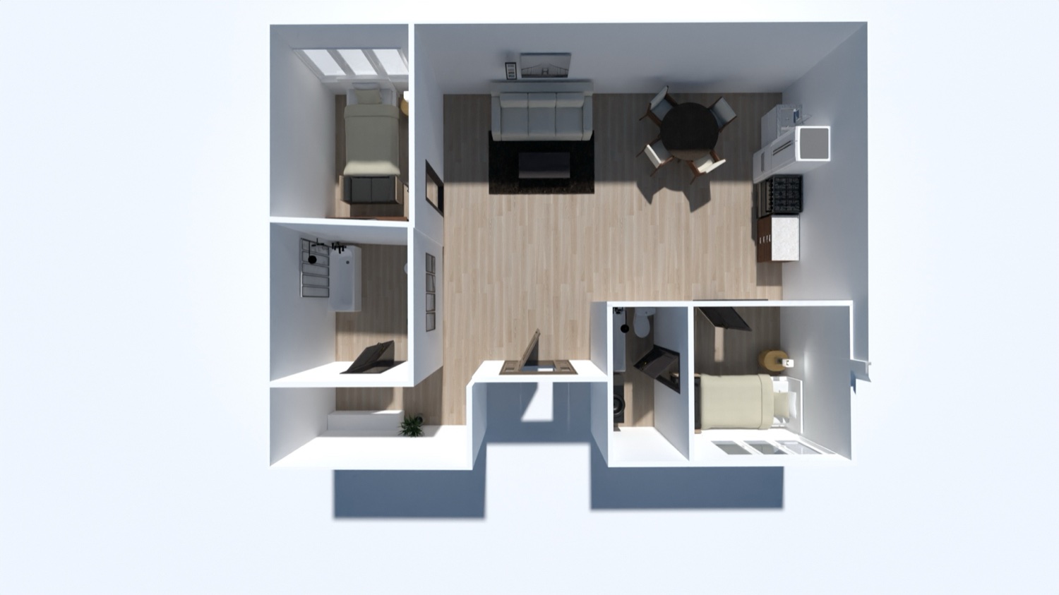 Two bedroom floor plan B2